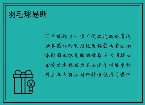 羽毛球易断